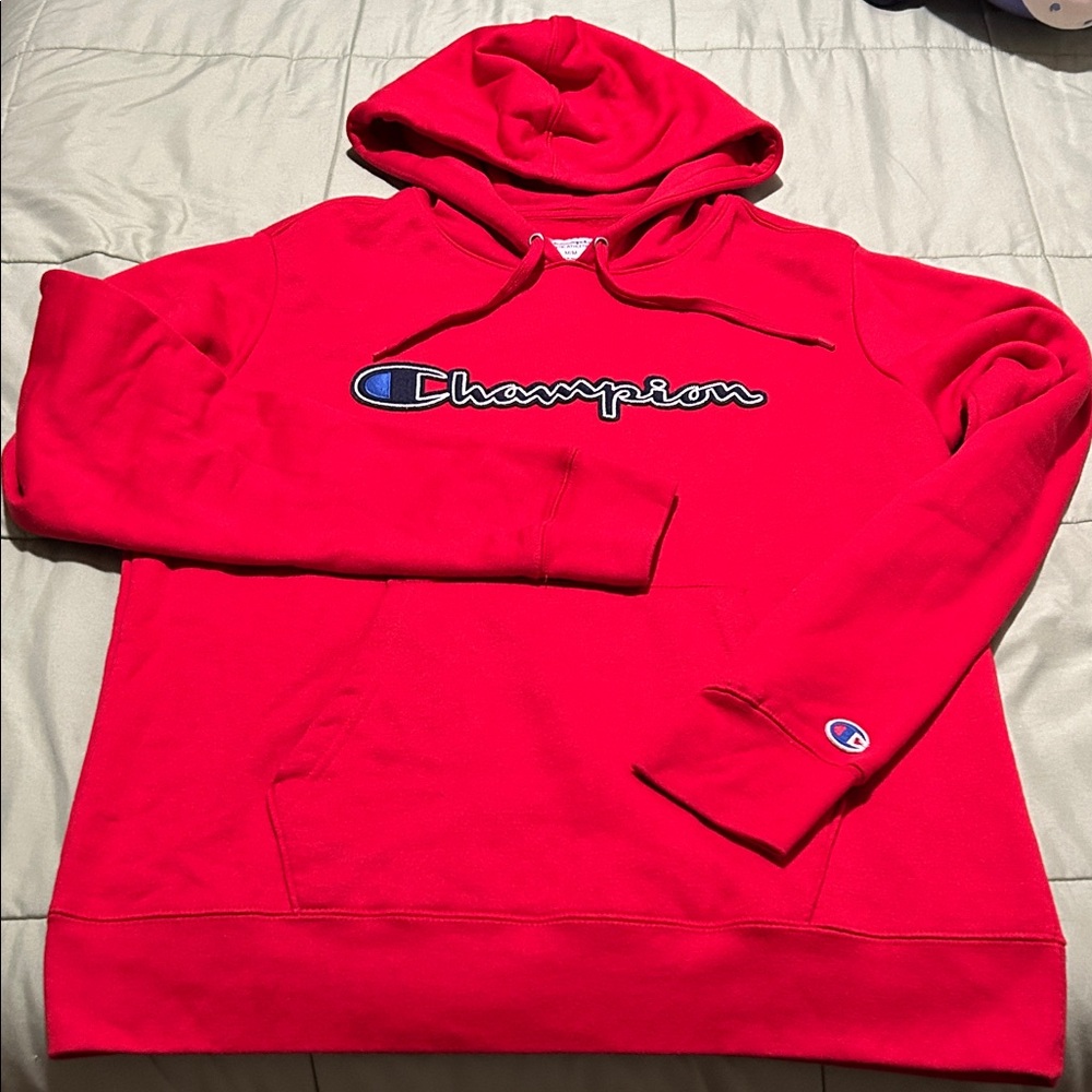 Champion Men's Bright Red Hoodie